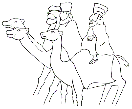 camel three kings bible coloring pages - photo #10